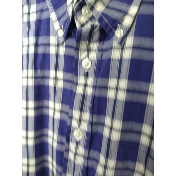 Orvis Men's M Shirt Blue White Plaid Collared Button Long Sleeve Business... - Picture 5 of 11